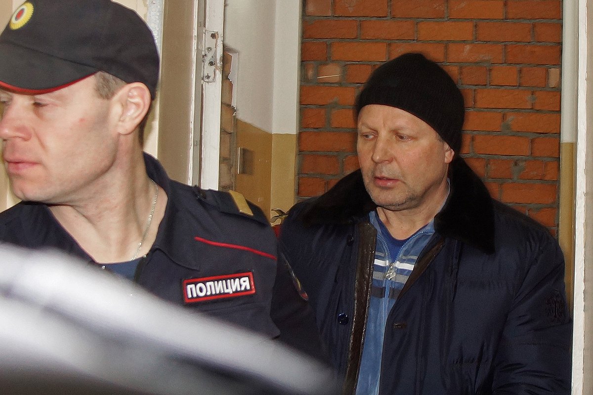Вор в законе Юрий Пичугин (Пичуга) перед избранием меры пресечения в Сыктывкарском городском суде. 20 февраля 2017 года